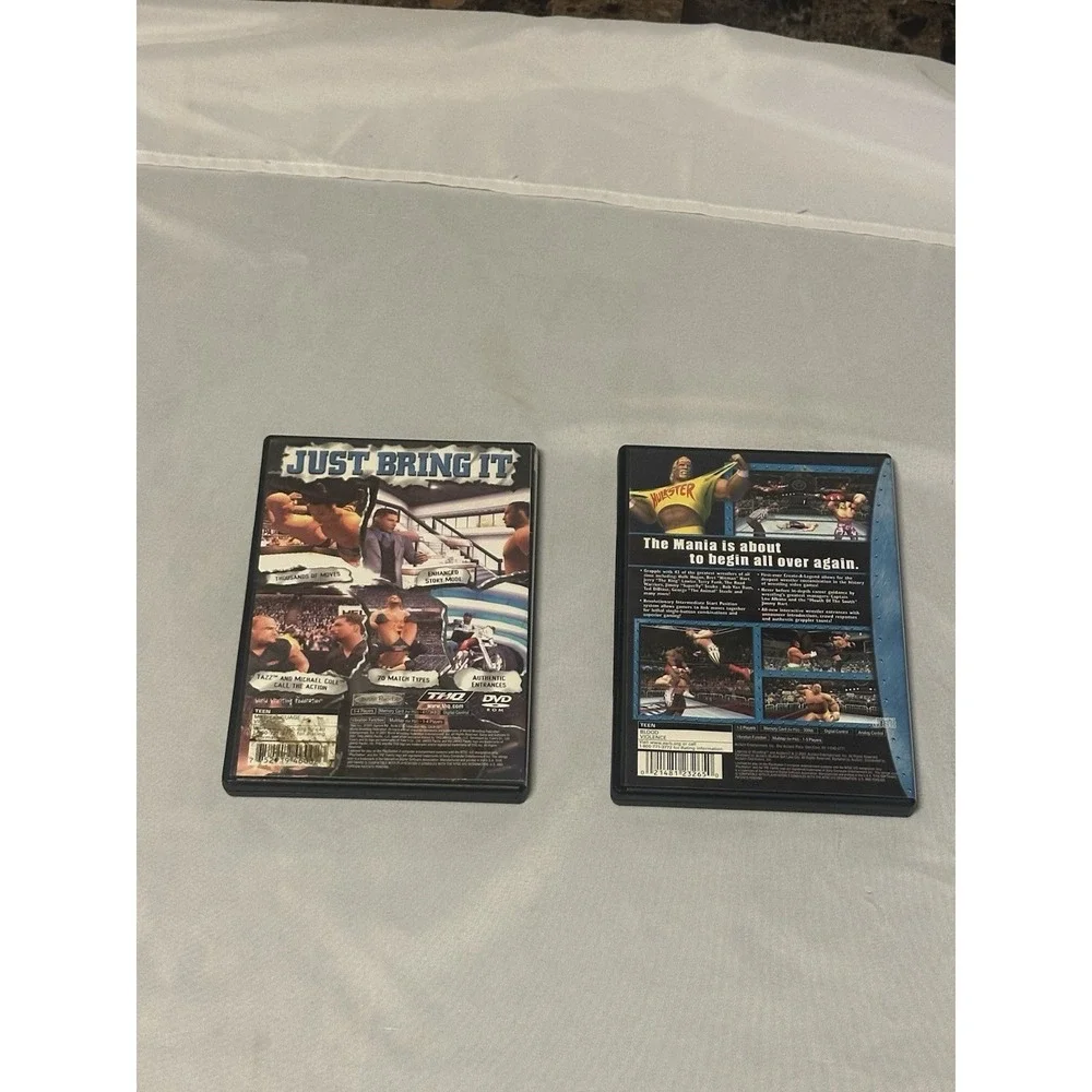 Sony PlayStation 2 PS2 Just Bring It+ Legends of Wrestling Games Lot Of 2